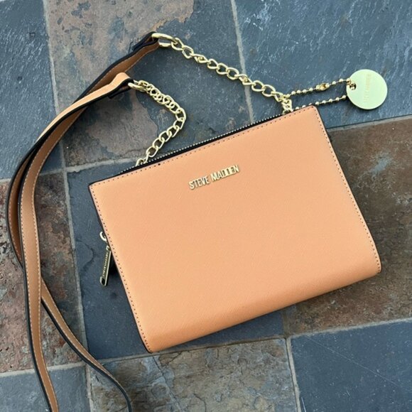 NWT STEVE MADDEN LOGO CROSSBODY WALLET ON STRAP SHOULDER BAG PURSE - Picture 1 of 8
